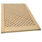 Gittertür Holztür natur 39,5 x 49,4 cm Schranktür Raumteiler Schiebetür für Regale, Schränke, Möbel | Kiefer Holz unbehandelt