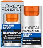 L'Oréal Men Expert Gesichtspflege gegen Falten für Männer, Anti-Aging Feuchtigkeitscreme gegen Hautalterung und Augenringe, Gesichtscreme für Herren mit Vitamin E, Falten Stop, 1 x 50 ml