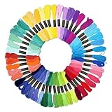 MXTIMWAN Stickgarn Wird Set,Faden in 100 Farben,8 m, 6 fädig, Threads Nähgarne Häkeln,Perlgarn für freundschaftsbänder,Stickerei Basteln Crafts Set für Arts Kreuzstich,Stick Garn