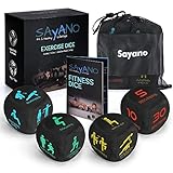 Sayano – 4 x Workout/Fitnesswürfel für Home & Outdoor Fitness/Workout + Tasche + Anleitung