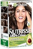 Garnier Nutrisse Dauerhafte Pflege-Haarfarbe mit nährenden Fruchtölen, Coloration mit 8 Wochen Halt, Ultra Crème Tönung, 040 Chocolate