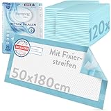 Harmony Care® 40 x Inkontinenz Bettunterlage XL , 6-lagige Schutzunterlagen für Betten - 80 x 150 cm saugstarke Krankenunterlagen - rutschfeste Inkontinenzunterlage einweg