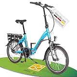 aktivelo E-Bike Klapprad 20 Zoll, Elektrofahrrad klappbar, Faltrad, E Bike Herren, E Bike Damen, 250W Ananda Mittelmotor, 36V/10,4Ah Lithium-Ionen-Akku,7-Gang, Schiebehilfe