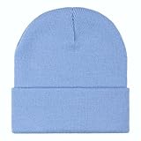 The ScotchMan Herren Damen Outdoor Beanie Strickmütze Wollmütze Einheitsgröße Hellblau