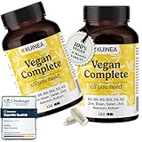 2x 120 Kapseln Vegan Complex - All in one Vitamine I 8-MONATS-VORRAT I Vitamin B12 Vegan+D3+K2+B2+B9+B6 + Zink + Eisen + Selen + Jod + Natrium + Kalium - Vegan Vitamine, Vegan Supplements