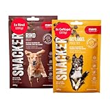 MERA Snacker Geflügel & Rind (je 1 x 200g), weiche Hundeleckerli getreidefrei | Hunde Leckerlis ideal fürs Training oder als Hundesnack | kalorienarme Leckerli Hund | Soft Dog Treats