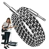Generisch E-Gitarrenkabel - Audiokabel Instrumentenkabel | Lange Abgeschirmte Leitung Mit Geradem Klinkenstecker Für E-Bass, Keyboard & Professionelle Audioanwendungen