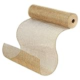 Tischläufer Jute, 28cm x 10m Tischläufer Tischband DIY Hochzeitsdeko Retro Party Tischläufer Beige Leinen Rolle Tischdeko Jutestoff Tischdecke für Geburtstag Hochzeit Dekoration