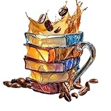 Ungtyb Kaffee-Reisebecher, Vintage 3D handgefertigtes Buchglasbierbecher, hitzebeständige Trinkbecher, perfekt für Saft, Whisky, Bier, Cocktails und Küchenbar, 13x10x10cm mehrfarbiges Harzharz