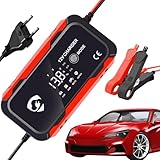 Autobatterie -Sprungstarter, Trickladegerät für Motorradbatterie - Tragbares Smart 12V Battery Rinnle Ladegerät - Multifunktionale Automobilwerkzeuge, Auto Desulfator für Familie, Freunde, Zuhause