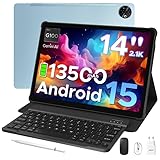 DOOGEE Tab E3 Max Android 15 Tablet 14 Zoll Gemini AI 13500mAh Helio G100 32GB RAM+256GB Tablet mit SIM Card Slot Octa Core Tablets mit Tastatur, Maus, Stift, Hülle, Schutzfolie Dual 4G LTE + 5G WiFi