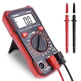 9 in 1 Multimeter Digital,BEVA Spannungsprüfer mit Automatischem Bereich bis zu 600V,Stromzähler für AC/DC Spannung/DC Strom/Widerstand/Diode,Batterietester Durchgangsprüfer