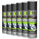 Spraytive 6 x 500ml Power Bremsenreiniger Spray - Hochwirksamer Industriereiniger und Kaltreiniger: Entfernt Schmutz, Öl, Fett, Rost und Bremsflüssigkeit – Made in Germany