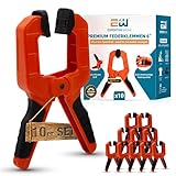 ExpertenWerk Premium Federklemmen 10er Set | 8 cm Spannweite & starke 15,4 kg Klemmkraft | Robuste Klemmzwingen mit Hochleistungsfeder & Rostschutz für Poolabdeckung, Holzarbeiten, Werkstatt & Camping