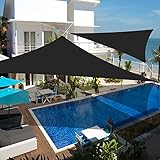 ABBNIA Wasserdichtes Sonnensegel für den Außenbereich, schwarz, 2 x 2 x 2 m, atmungsaktiv, Winddicht, rechteckig, für den Außenbereich, für Terrassen, Balkone, Partys,