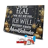 printplanet - Adventskalender gefüllt mit kinder Schokolade - Spruch: 'Mir doch Egal wie alt ich bin, ich will trotzdem einen Adventskalender'