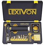 LEXIVON Butanbrenner, Premium Lötkolben Kit, Lötstation, Gasbrenner mit einstellbarer Flamme, Profi Level Lötbrenner 125 Watt Äquivalent, Gasanzünder Lötlampe für Creme Brulee, Backen (LX-771)