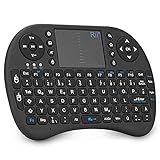Rii i8 Mini Wireless Tastatur mit Touchpad für Smart TV, PC, PAD, Xbox 360, PS3, Google Android TV Box, HTPC, IPTV - Kabellose Fernbedienung (DE Layout)