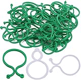 Nuyoah Pflanzenclips Pflanzenklammern Klammern für Pflanzen 200Stk Plant Clips Rankhilfen Verbinden Pfeffer Gurke ​Reben zur Unterstützung und Befestigung von Pflanze (Grün und Weiß)