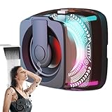 Generisch Magnetlautsprecher, Magnetlautsprecher - Badezimmerlautsprecher | Magnet Wireless RGB Color Light Music Player Telefonhalter Stereo -Sound für Duschbad im Freien