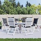 vidaXL Gartenstuhlauflagen für Hochlehner 6 STK., Hochlehner Polster Auflage, Sitzpolster für Gartenstuhl, Sitzauflage Sitzkissen für Gartenmöbel, Anthrazit Stoff