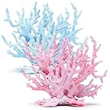 JJYHEHOT 2 Stück Aquarium Künstliche Korallen, Kunststoff Korallenpflanzen Landschaft Dekoration für Aquarium Landschaft Unterwasser Dekor