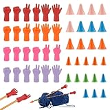 48 Stück Maschenstopper,Stricknadelstopper,Maschenstopper Für Stricknadeln,Bunte Stricknadeln Punktschutz Set Stricknadelstopper Nadeln Punktschützer Gummi Stricknadel Punkt Protektoren Strickzubehör