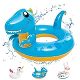 POPOYU Schwimmreifen Kinder 3-6 Jahre,Schwimmreifen Dinosaurier Kinder,Schwimmtiere für Den Pool,Aufblasbare Schwimmtiere Dinosaurier,Pool Tiere Aufblasbar Spielzeug für Schwimmbad-Party Partyzubehör