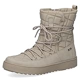 CAPRICE Damen Winterstiefeletten zum Schnüren Airmotion Gefüttert mit Reißverschluss Weite G, Beige (Warm Grey Co), 39 EU