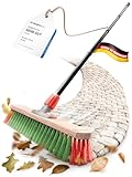 Novaliv Gartenbesen mit Stiel draußen 40 cm Elaston Borsten Ideal als Besen draußen Straßenbesen mit Stiel Harte Borsten Terassenbesen Hofbesen Stallbesen Kehrbesen Industriebesen Outdoor Broom