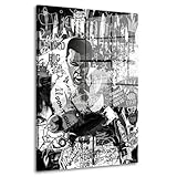 Boxer schwarz weiß Acrylglas Wandbild Bild Wanddeko Wohnzimmer XL Größe 100x150cm