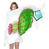 FANTAZIO Damen Schal Ball Kaktus Blumen Schal Schal Wrap