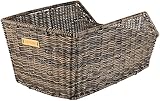 Basil Cento Fahrradkorb – Hinterrad – Rattan Look – wetterfest – Kunststoff – 47×34×22 cm – Braun
