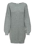JdY Damen JDYWHITNEY Megan L/S Boat Dress KNT NOOS Strickkleid, Abyss/Detail:W Black PLY, M