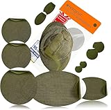 aZengear Reparaturflicken – Wasserdicht, Selbstklebend, Reiß-, Kälte- und Hitzeresistenter Polyesterstoff zur Reparatur von Daunenjacken, Steppjacken, Schneeanzügen, Schuhen, Zelten (Olivgrün)