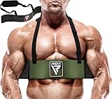 RDX Bizeps Isolator, 23” Curl Arm Blaster für Biceps Trizeps Trainingsgerät,Pro Bodybuilding Gewichtheben Bizepstrainer Armtrainer Booster, 6mm Nackenpolster, 42” Verstellbarer Gurt, Gym Kraftraining
