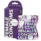 Loovara Frauen Kondome latexfrei 3 Stück - Female Condoms Latex Free - 3 Präservative, Medizinprodukt, hypoallergen, extra dünn, robust, wiederstandsfähiger als Latex, geruchslos