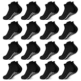 ELUTONG Kleinkind-Baby-Socken mit Griffen, 16 Stück, rutschfeste Knöchelsocken für Säuglinge, Babys, Kinder, Mädchen, Jungen, #4 Schwarz (16 Paar), 3-5 Jahre