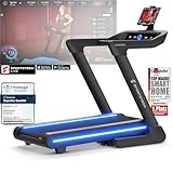 Sportstech Profi Laufband klappbar für Zuhause | Deutsche Qualitätsmarke | sTread Lite bis 20 km/h mit APP | große Lauffläche mit 17% Incline bis 150 kg | LED & Tabletholder | Fitness Treadmill