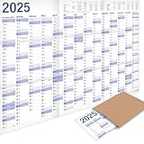 Yohmoe® XXL Jahresplaner 2025 Wandkalender (98 x 68 cm) GEFALZT in Poster Größe. Querformat, gefaltet - Wandplaner, Jahreskalender, Plakatkalender, Wall Calendar.