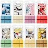 SoulOrigin Sommer duftende Wachs Schmelzen, duftende Soja Wachs Würfel Geschenk-Set für Wachs wärmer-Meeresbrise, Kokosnuss, Pina Colada, rosa Strand, Ananas, Wassermelone, 8x2.5oz