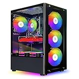 STGsivir Gaming PC, Intel Core i7 bis zu 3.9GHz, Nvidia GeForce GTX 1660 Super 6GB GDDR6, 16GB, 512GB SSD, WLAN 600 M, BT 5.0, RGB Lüfter x 6, W10H64, Gamer PC Computer Desktop