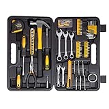 Cartman 148-teiliges Werkzeugset - Allgemeines Haushaltswerkzeugset mit Aufbewahrungskoffer aus Kunststoff, Automotive Set Gelb