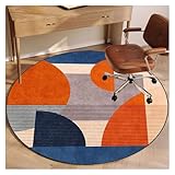 Stuhlmatten für Harte Böden,. Stuhlmatte, Bodenschutz, rund, Kristallvlies, rutschfest, for Teppich, Hartholzboden, Mehrfarbig, mehrere Größen(A,100 cm)