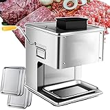 Générique Manueller Allesschneider aus Edelstahl für gefrorenes Fleisch, ideal für Schwein, Huhn und Fisch mit abnehmbarer Klinge