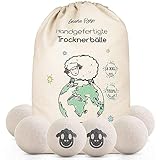 Luana Rose Trocknerbälle für Wäschetrockner -100% Schafwolle, Öko-Freundlicher Weichspüler, Sparen Sie Zeit & Energie- Perfekt Trockenball für Daunen - Tennisbälle zum Waschen -Set 6 Stkv