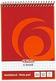 Herlitz 00110635 Schreibblock, Format: A6, 50 Blatt, Farbe: Rot