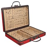CIYODO Vintage Mahjong Box aus Holz mit Tragegriff Praktische Aufbewahrung für Mahjong und Zubehör für Zuhause Geschäfte und Freizeitaktivitäten Hochwertiges Langlebiges Material für