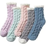 Socken Rutsch Gel Mikrofasersocken Paare Socken Socken Socken Winter 5 Home Fuzzy Für Frauen Socken Von Socken Damen (Multicolor, One Size)