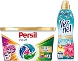 PERSIL 4in1 Discs Color (16 WL) - Colorwaschmittel mit Tiefenrein-Plus Technologie und langanhaltender Frische - leuchtende Farben & VERNEL Aromatherapie Zauberhafte Malediven Weichspüler (37 WL)